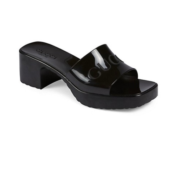 Gucci Shoes Gucci Womens Platform Block Heel Slide Sandals Poshmark
